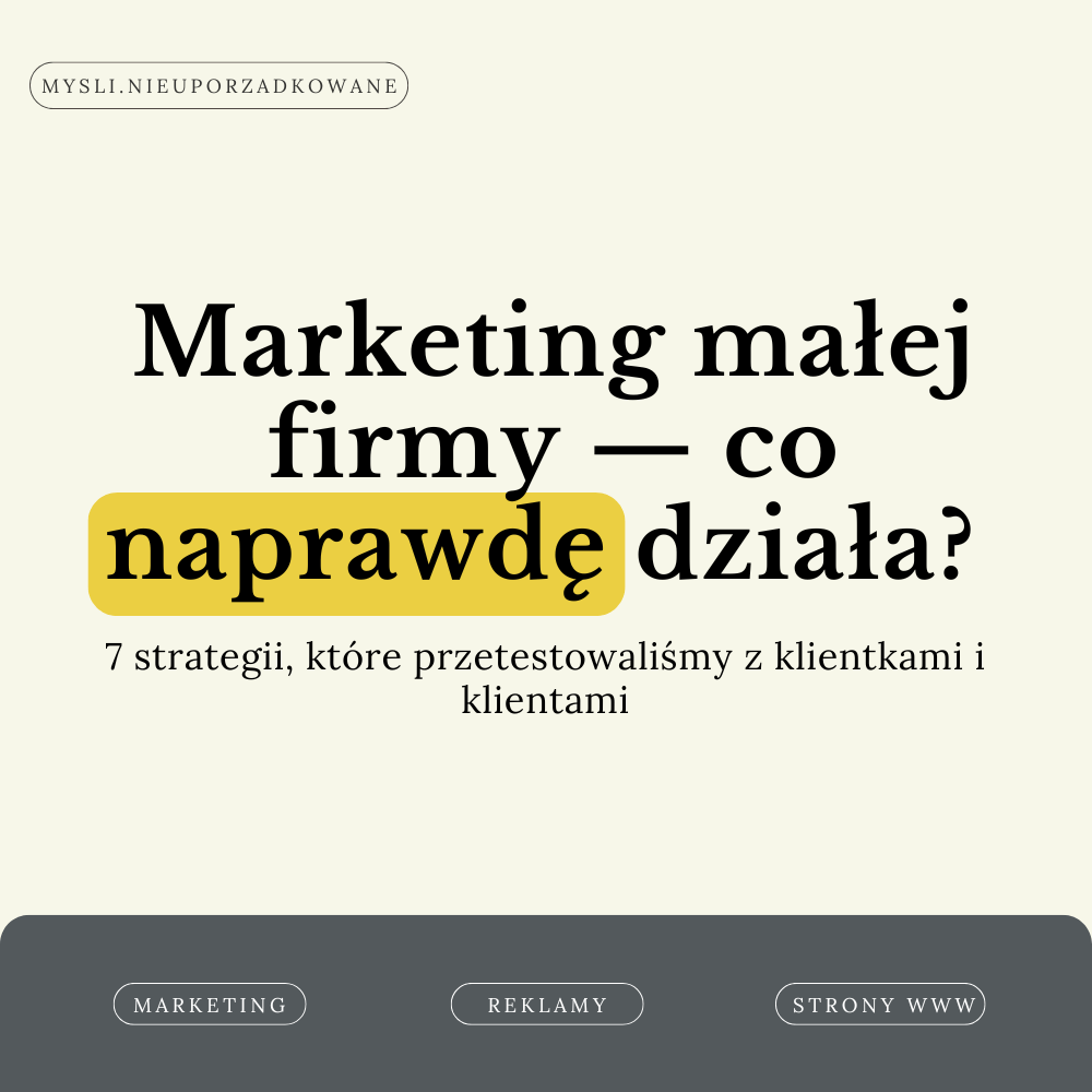 marketing małej firmy