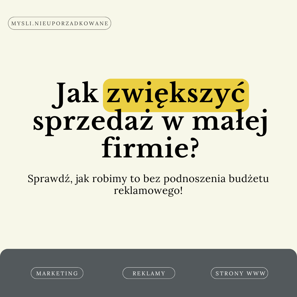 sprzedaż w małej firmie