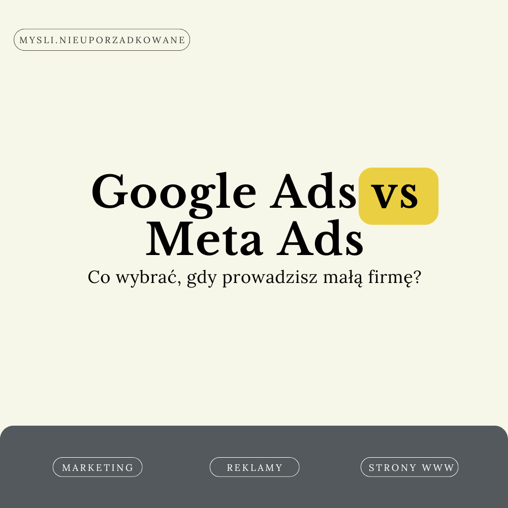 Meta Ads, Reklamy na Facebooku, Myśli Nieuporządkowane